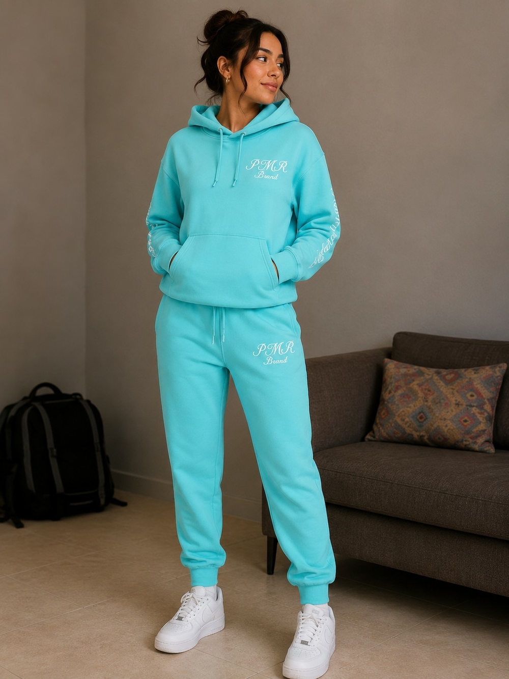 2 PCS SET Teal Hoodie & Jogger Set